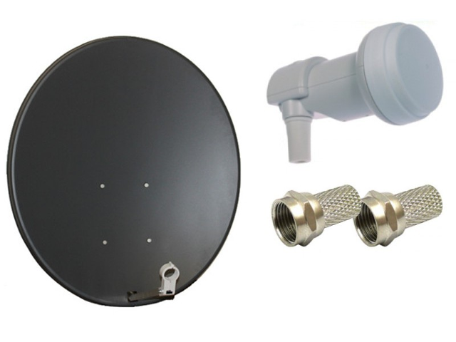 CZASZA GRAFITOWA 90CM KONWERTER ZESTAW SATELITARNY