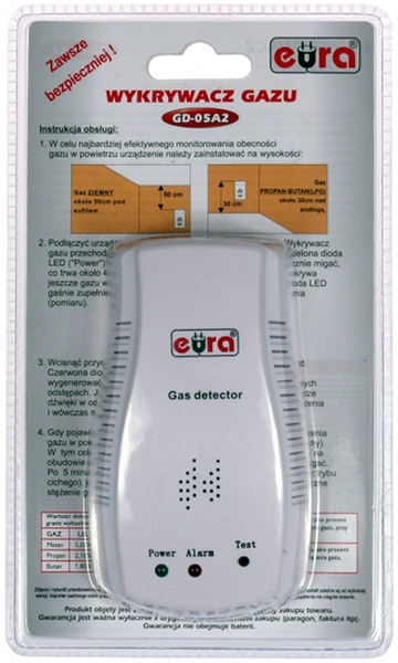 Czujnik Eura gazu ziemnego LPG, metanu GD-05A2