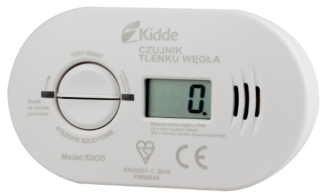 CZUJNIK KIDDE TLENKU WĘGLA, CZADU, 5DCO 7 lat LCD