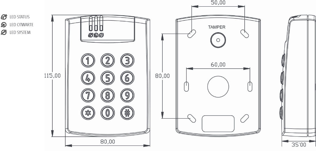 CZYTNIK ZBLIŻENIOWY ROGER PRT64MF-S