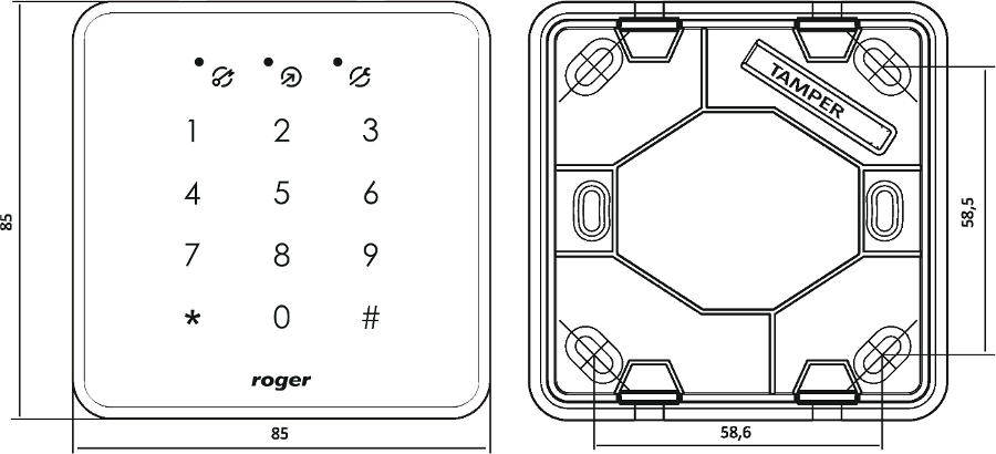 WIDOKI ORAZ SPOSÓB INSTALACJI CZYTNIKA PRT82MF
