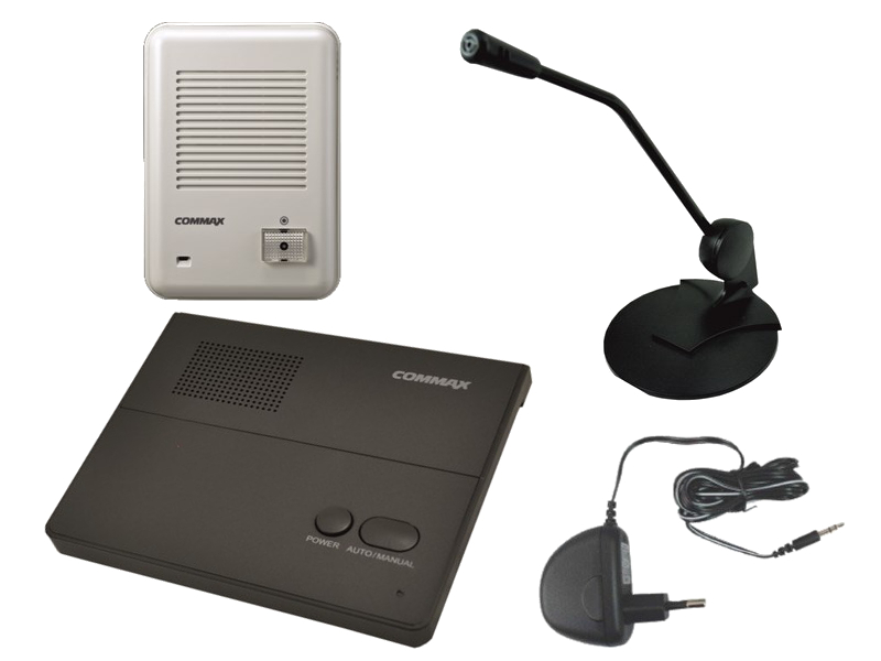 Interkom kasowy COMMAX HF-8CM/HF-4D z zasilaczem RF-16C