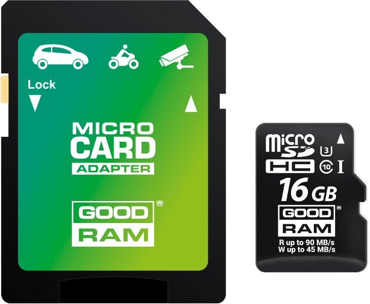KARTA PAMIĘCI MICRO SD GOODRAM UHS1 CL10 U3 16GB + ADAPTER