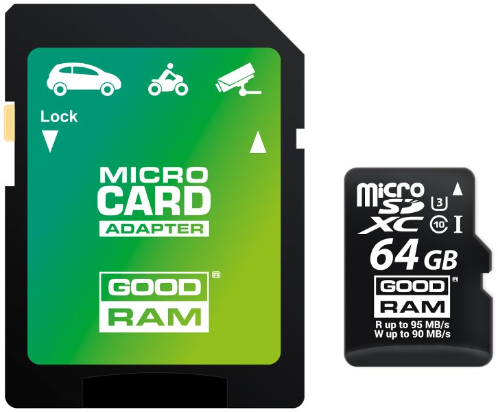 KARTA PAMIĘCI MICRO SD GOODRAM UHS1 CL10 U3 64GB + ADAPTER