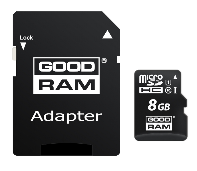 KARTA PAMIĘCI SD GOODRAM UHS1 CL10 8GB + ADAPTER
