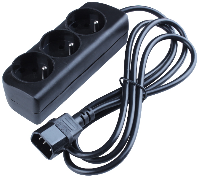 LISTWA ZASILAJĄCA C14 / 3 GNIAZDA SCHUKO