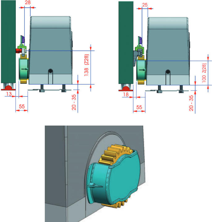 WYMIARY INSTALACYJNE