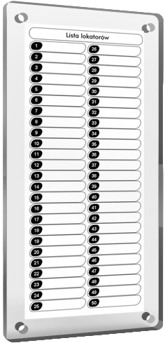 RAMKA NA NAZWISKA DO DOMOFONU WL-03NL