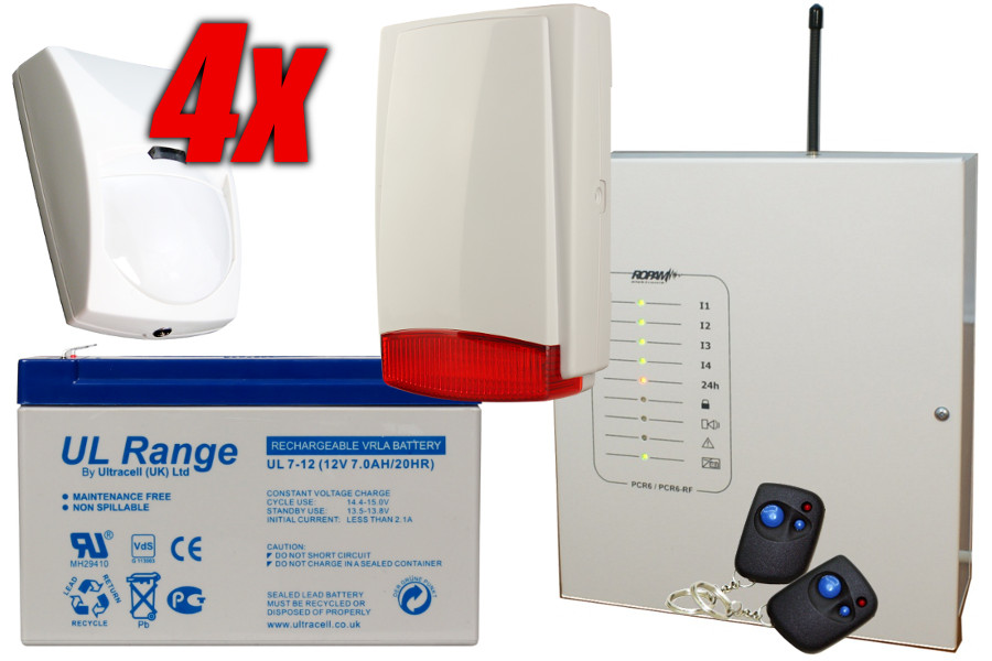 System alarmowy ROPAM PCR 6-RF, 4 x Bingo, syg.zew.