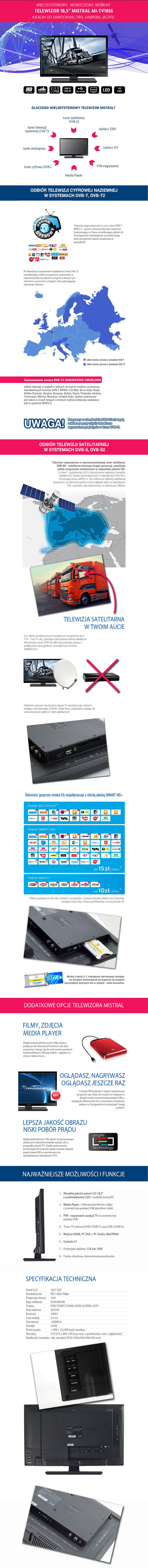 TELEWIZOR MISTRAL 18,5 DVB-T