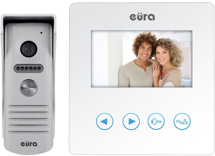 WIDEODOMOFON EURA VDP-16A3 SYRIUSZ BIAŁY kolor 4,3”
