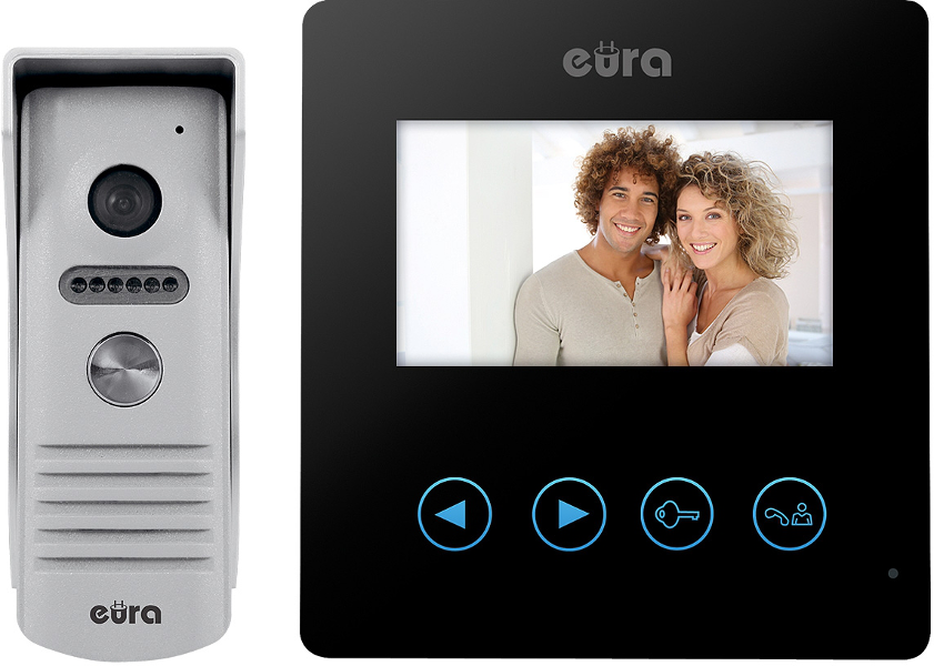 WIDEODOMOFON EURA VDP-16A3 SYRIUSZ CZARNY kolor 4,3”