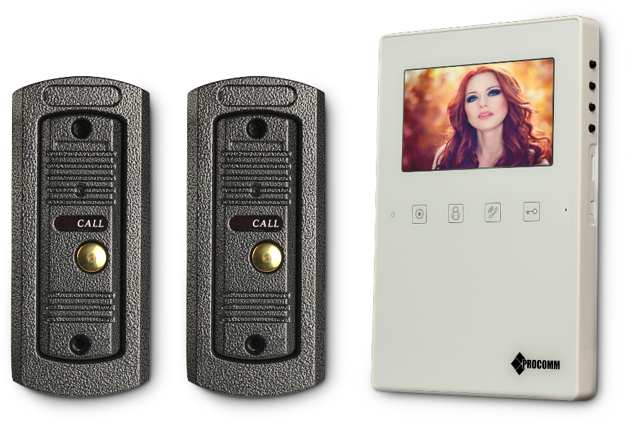 WIDEODOMOFON PROCOMM PRO-4407Z 2 PANELE ZEW.