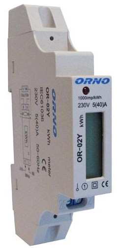 WSKAŹNIK ZUŻYCIA ENERGII ORNO WE-501 1-FAZOWY