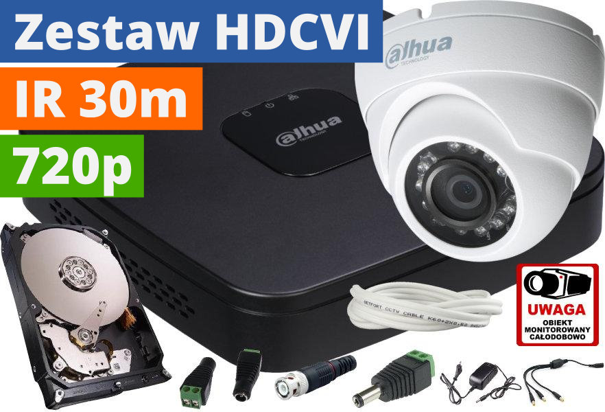ZESTAW DAHUA HDCVI 2 KAMERY 720P