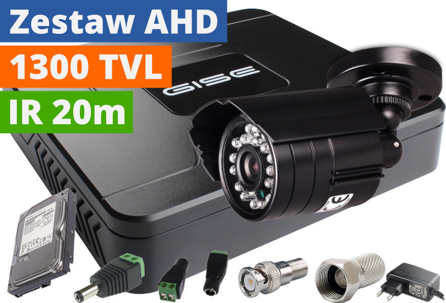 Zestaw monitoringu ahd 1 kamera 720P