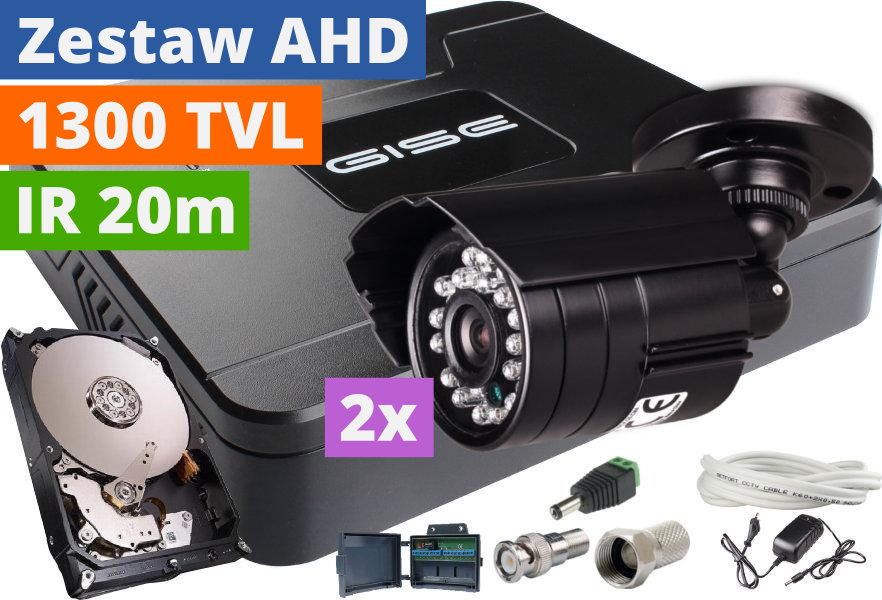 Zestaw monitoringu ahd 2 kamery 720P