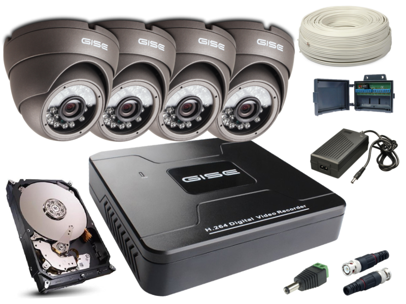 Zestaw monitoringu ahd 4 kamery 720P