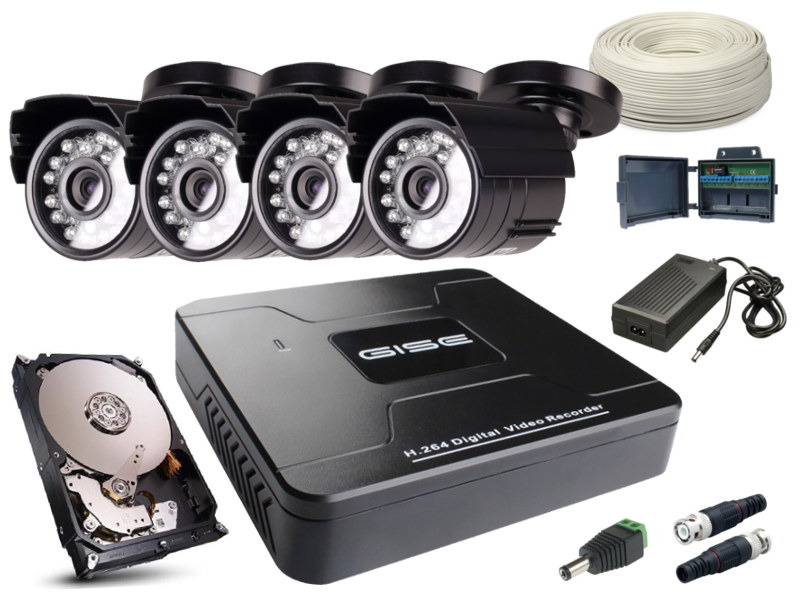 Zestaw monitoringu ahd 4 kamery 720P