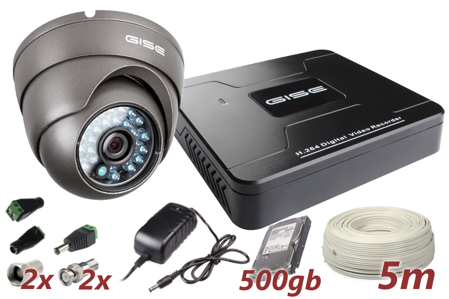 ZESTAW MONITORINGU ANALOGOWEGO 1 KAMERA 900TVL