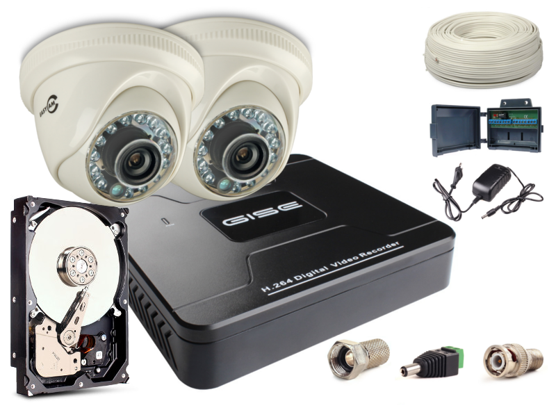ZESTAW MONITORINGU ANALOGOWEGO 2 KAMERY 600TVL