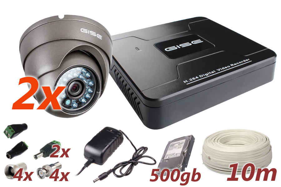 ZESTAW MONITORINGU ANALOGOWEGO 2 KAMERY 900TVL