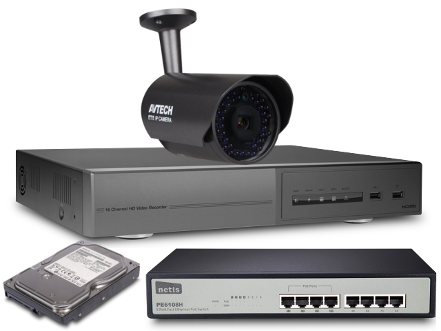 ZESTAW MONITORINGU Z REJESTRATOREM 16 KANAŁOWYM IP125