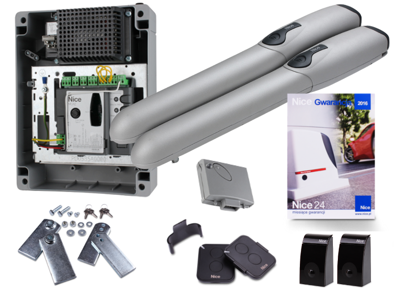 Zestaw siłowników do bramy dwuskrzydłowej – NICE WINGO 2024 24V