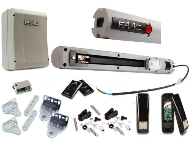 Zestaw siłowników FAAC S418 do bramy dwuskrzykrzydłowej – Handy 24V
