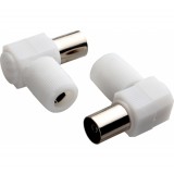 GNIAZDO ANTENOWE KĄTOWE BIAŁE