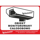 TABLICA OBIEKT MONITOROWANY 25x35 cm MPTECHNOLOGY