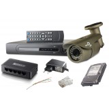 Zestaw monitoringu 1 kamera 1080P