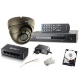Zestaw monitoringu IP 2 kamery 1080P